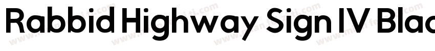 Rabbid Highway Sign IV Black字体转换